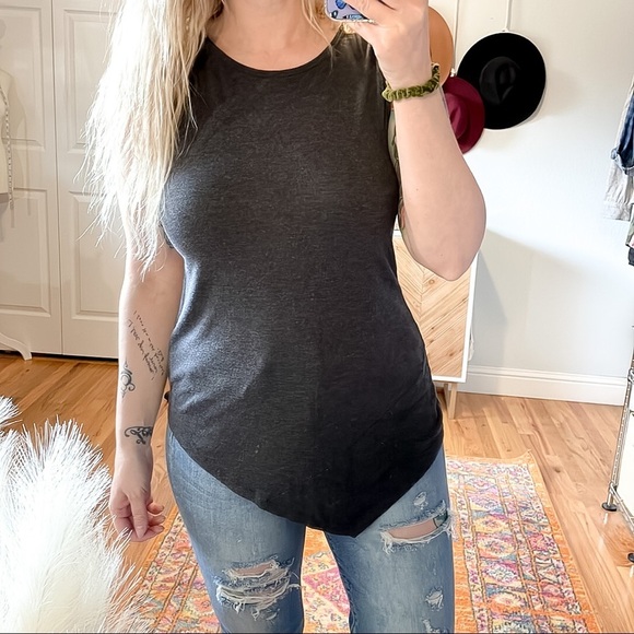 CABI | 5070 Asymmetrical Charcoal Grey Tank Top - Picture 1 of 8